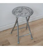 Folding stool Flower Silver order